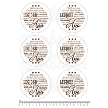 Mintás barkácsfilc - szófelhő - A legjobb Apa - barna 6db