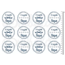 Mintás barkácsfilc - A legjobb Papa - kék bajuszos