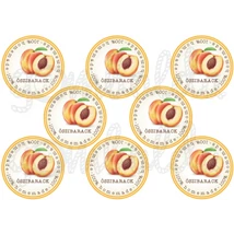 Befőző címke mintás barkácsfilc - őszibarack - 80mm Befőző címke mintás barkácsfilc - őszibarack - 80mm