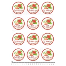 Befőző címke mintás barkácsfilc - szeretettel - eper - 60mm Befőző címke mintás barkácsfilc - szeretettel - eper - 60mm