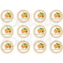 Befőző címke mintás barkácsfilc - kajszibarack - 60mm