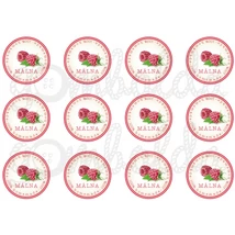 Befőző címke mintás barkácsfilc - málna - 60mm