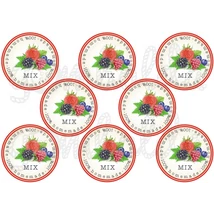 Befőző címke mintás barkácsfilc - mix - 80mm Befőző címke mintás barkácsfilc - mix - 80mm