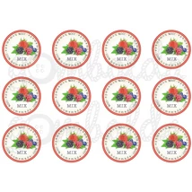 Befőző címke mintás barkácsfilc - mix - 60mm