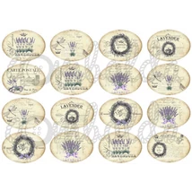 Mintás barkácsfilc - levendulás ovál címkék Mintás barkácsfilc - levendulás ovál címkék