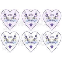 Mintás barkácsfilc - 100% levendula szívek