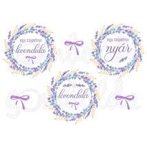 Mintás barkácsfilc - csipetnyi levendula - nagy Mintás barkácsfilc - csipetnyi levendula - nagy