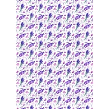 Mintás barkácsfilc - levendula csokrok szívekkel