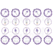 Mintás barkácsfilc - levendula koszorúk