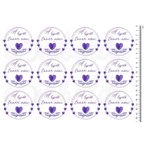 Mintás barkácsfilc - levendula Provence - kör - A legjobb tanár néni