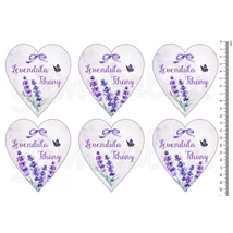 Mintás barkácsfilc - levendula Provence - masnis szív Tihany