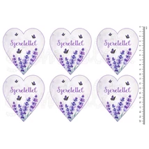 Mintás barkácsfilc - levendula Provence - Szeretettel