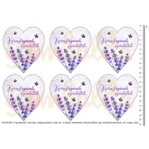 Mintás barkácsfilc - levendula Provence - Keresztapának szeretettel Mintás barkácsfilc - levendula Provence - Keresztapának szeretettel