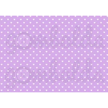 Mintás barkácsfilc - lila alapon fehér szívek