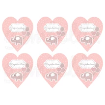 Mintás barkácsfilc - Megérkeztem! szívek - rózsaszín