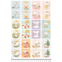 Mintás barkácsfilc - 2mm vastag memória játék alap - egérkés