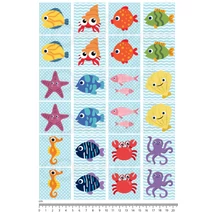 Mintás barkácsfilc - memória játék alap - tengeri állatok Mintás barkácsfilc - memória játék alap - tengeri állatok