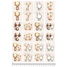 Mintás barkácsfilc - 2mm vastag memória játék alap - Woodland Animals