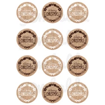 Mintás barkácsfilc - Merry Christmas juta körökben Mintás barkácsfilc - Merry Christmas juta körökben