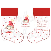 Mintás barkácsfilc - Mikulásváró csizma verssel - kicsi Mintás barkácsfilc - Mikulásváró csizma verssel - kicsi