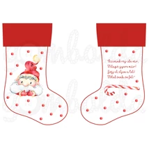 Mintás barkácsfilc - Mikulásváró csizma verssel - nagy Mintás barkácsfilc - Mikulásváró csizma verssel - nagy