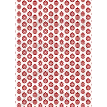 Mintás barkácsfilc - piros mini karácsonyi gömbök