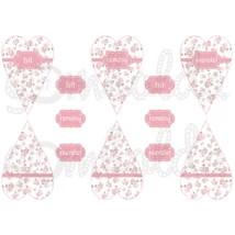 Mintás barkácsfilc - mini szívek - hit remény szeretet - rózsás Mintás barkácsfilc - mini szívek - hit remény szeretet - rózsás