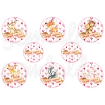 Mintás barkácsfilc - Mother and Baby szív - anyák napjára