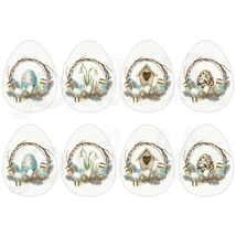 Mintás barkácsfilc - Natural Easter - koszorús tojások