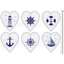 Mintás barkácsfilc - navy - szívek Mintás barkácsfilc - navy - szívek
