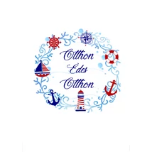 Mintás barkácsfilc - navy - Édes otthon - hímzőkeretbe Mintás barkácsfilc - navy - Édes otthon - hímzőkeretbe