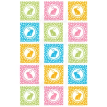 Mintás barkácsfilc - nyuszik pöttyös háttérrel