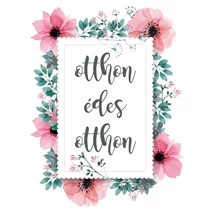 Mintás barkácsfilc - otthon édes otthon - virágos