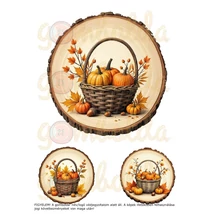Mintás barkácsfilc - őszi tökök faszeleten - hímzőkeretbe Mintás barkácsfilc - őszi tökök faszeleten - hímzőkeretbe