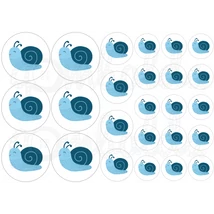 Ovis jel mintás barkácsfilc - csiga