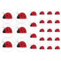 Ovis jel mintás barkácsfilc - katica