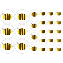 Ovis jel mintás barkácsfilc - méhecske