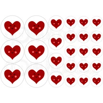 Ovis jel mintás barkácsfilc - szív