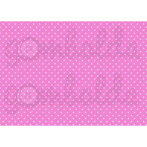 Mintás barkácsfilc - pink alapon apró fehér pöttyös
