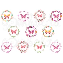 Mintás barkácsfilc - pillangós koszorúk
