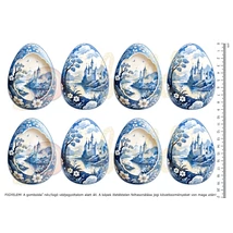 Mintás barkácsfilc - porcelán tojások