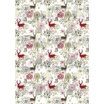 Mintás barkácsfilc - rénszarvasok virágokkal Mintás barkácsfilc - rénszarvasok virágokkal