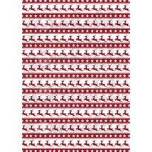 Mintás barkácsfilc - rénszarvasos sorminta bordó Mintás barkácsfilc - rénszarvasos sorminta bordó