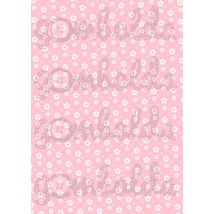 Mintás barkácsfilc - rózsaszín alapon fehér virágok