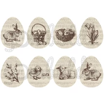 Mintás barkácsfilc - rajzolt húsvét kottás tojásokon