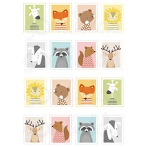 Mintás barkácsfilc - állatos bélyegek