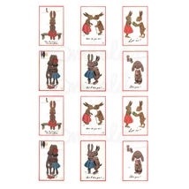 Mintás barkácsfilc - retro nyuszik