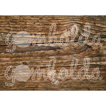 Mintás barkácsfilc - sötétbarna fa deszka