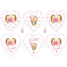 Mintás barkácsfilc - süni szerelem - szív Mintás barkácsfilc - süni szerelem - szív