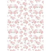 Mintás barkácsfilc - shabby chic fehér - rózsák